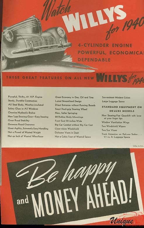 1940 Willys Brochure Page 4